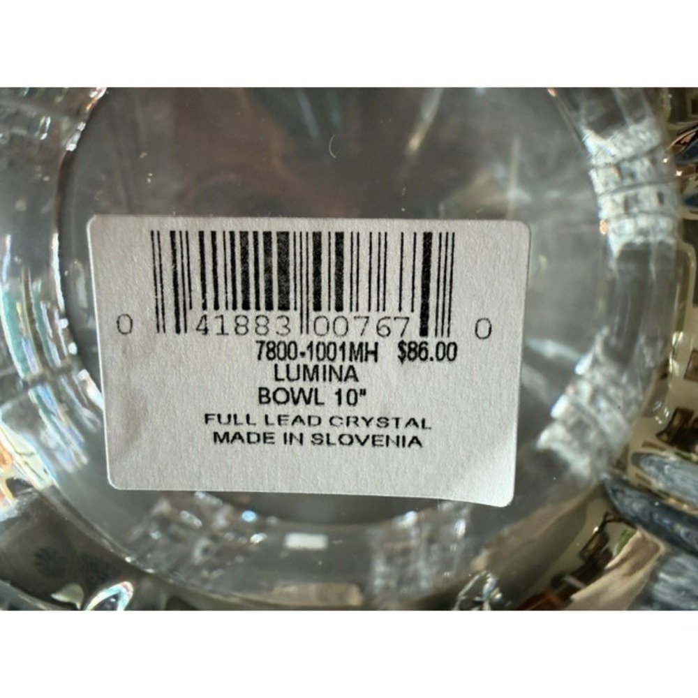 Miller Rogaska Crystal Lumina 10" Bowl by Reed & Barton Slovenia 7800-1001MH NEW - Picture 5 of 8